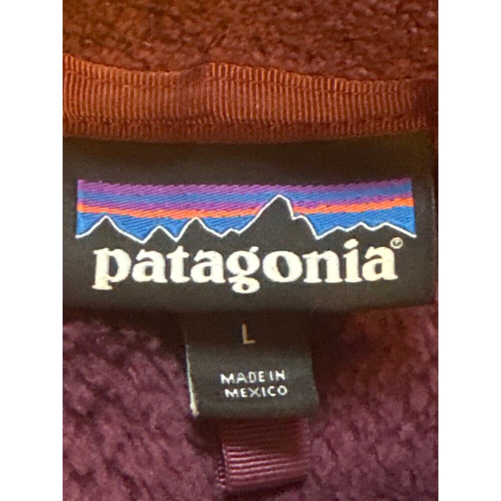 Burgundy Fleece Women's Patagonia Pullover Jacket Large - Picture 6 of 7